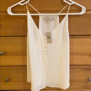 NWT. LOFT CREAM CAMI. XXSP